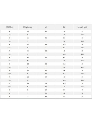 New balance numeric size chart hotsell